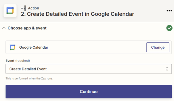 Create Detailed Event in Google Calendar